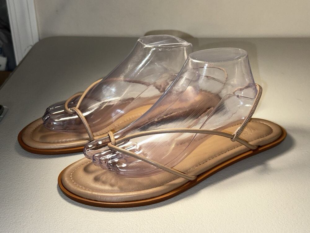 J.Crew Sorrento strappy sandals in Tan Beige leather Made In Italy 10.5